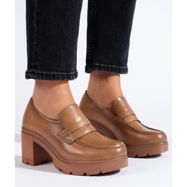 W. Potocki Chaussures marron à talons bas par Potocki brun 3