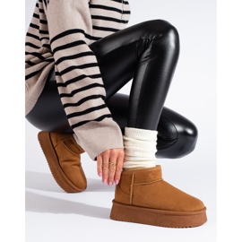 Bottines d'hiver basses femme Shelovet marron brun 1