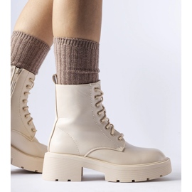 Bottines isolées beiges à semelle épaisse par Cirillo 1