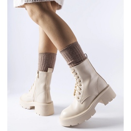 Bottines isolées beiges à semelle épaisse par Cirillo 3