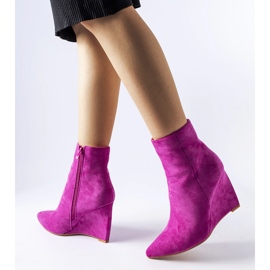 Bottines compensées pointues roses d'Aprutino 2