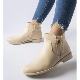 Bottines isolées plates beiges par Raimondo 1