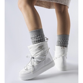 Bottes de neige isolées blanches avec élastique Oslavia 1