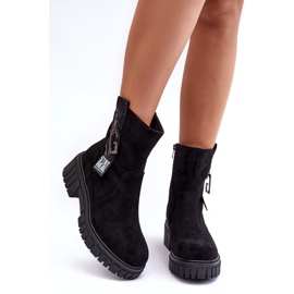Bottes de femmes en daim noir 2