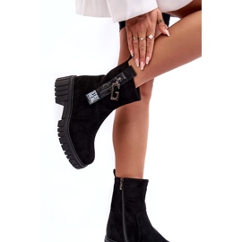 Bottes de femmes en daim noir le noir 3