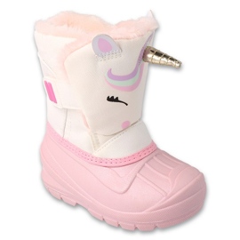 Befado chaussures pour enfants bottes de neige 160X013 rose 1 Befado chaussures pour enfants bottes de neige 160X013 rose 1