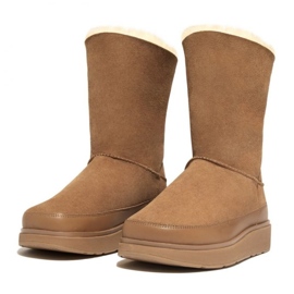 FitFlop GEN-FF Bottes courtes en peau de mouton double face W GO9-A69 brun 2