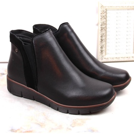 Bottines compensées isolées en cuir pour femme noires Filippo DBT4781 le noir 2