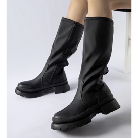 Bottes Fontanella isolées noires mates le noir 1