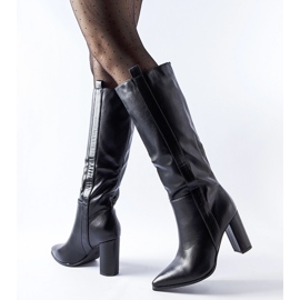 Bottines à enfiler classiques noires à talon Palma le noir 2