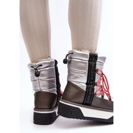 Bottes de neige pour femmes à semelle épaisse Vegan D.Franklin DFSH371006 Argent 1