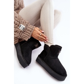 Bottes de neige à plateforme imperméables végétaliennes D.Franklin DFSH371004 Noir 1