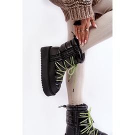 Bottes de neige pour femmes à semelle épaisse Vegan D.Franklin DFSH371007 Noir 1