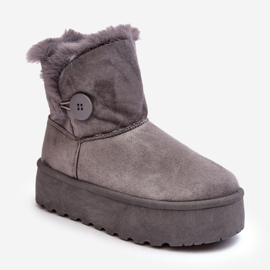 Bottes de neige à plateforme avec fourrure pour femme, gris Vikas 1
