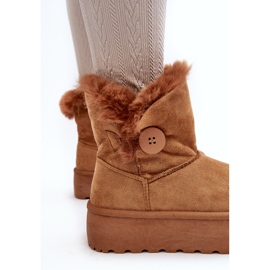 Bottes de neige à plateforme pour femmes avec fourrure Camel Vikas brun 6