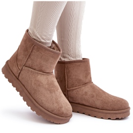 Bottes de neige isolées en daim pour femmes Beige Nanga 9