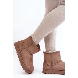 Bottes de neige isolées en daim pour femmes Beige Nanga 3
