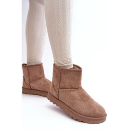 Bottes de neige isolées en daim pour femmes Beige Nanga 4