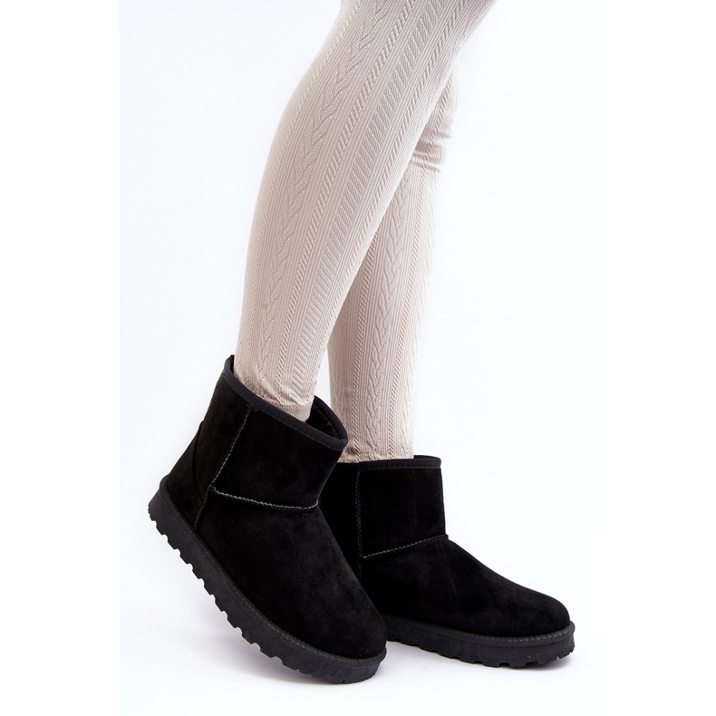 Bottes de neige isolées en daim pour femmes noires Nanga 2