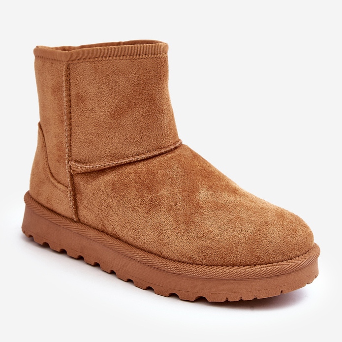 Camel Nanga Bottes de neige isolées en daim pour femmes brun 1