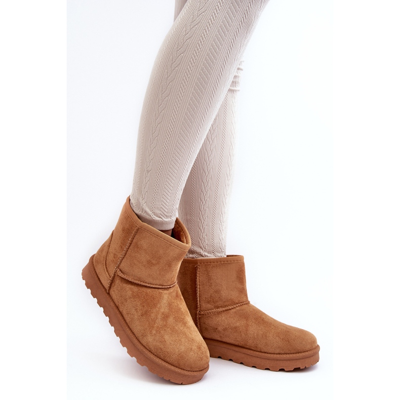 Camel Nanga Bottes de neige isolées en daim pour femmes brun 2