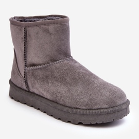 Bottes de neige isolées en daim pour femmes gris Nanga 1