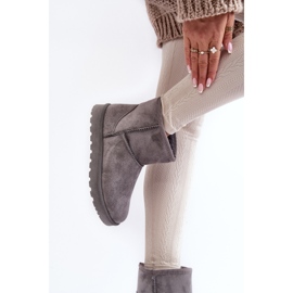 Bottes de neige isolées en daim pour femmes gris Nanga 5