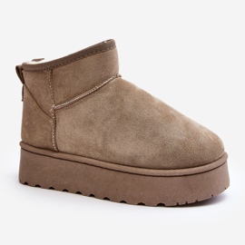 Bottes de neige à plateforme avec doublure en fourrure pour femmes, vert Xamella 1
