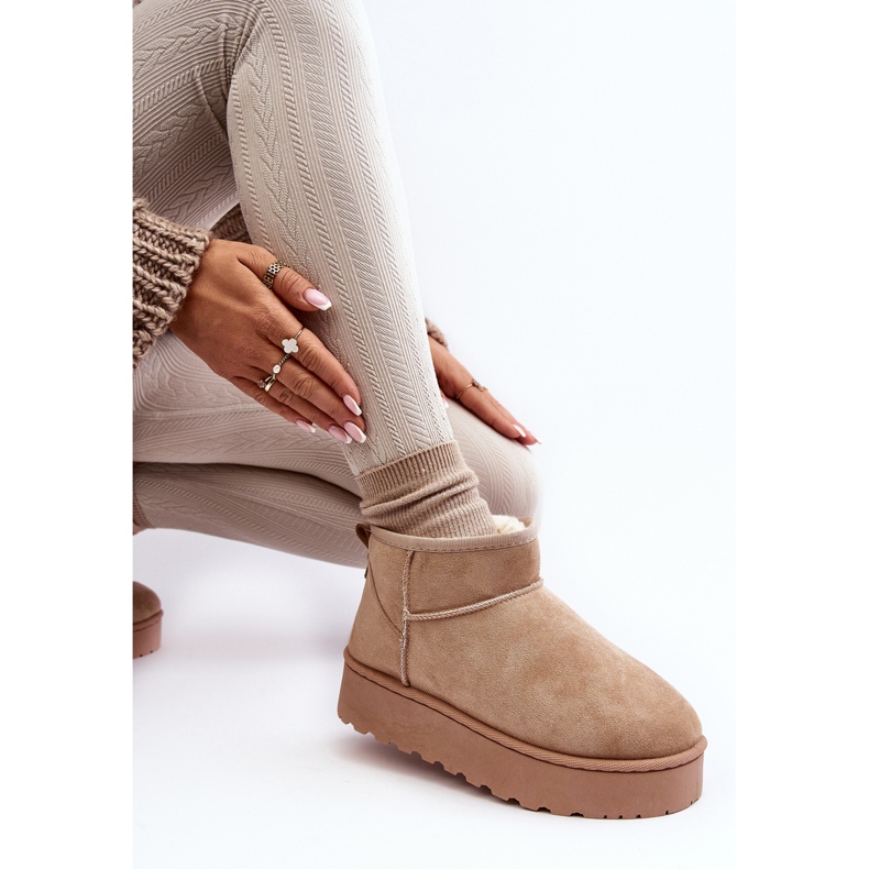 Bottes de neige à plateforme avec doublure en fourrure pour femme, beige Xamella 1 Bottes de neige à plateforme avec doublure en fourrure pour femme, beige Xamella 1