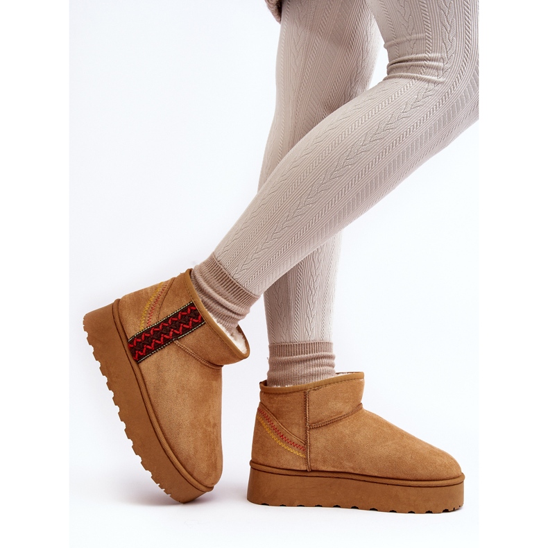 Bottes de neige isolées Camel Lomessa pour femmes sur plateforme brun 1