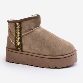 Bottes de neige à plateforme isolées pour femmes vert Lomessa 1