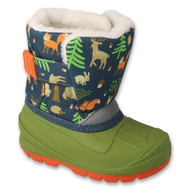 Befado chaussures pour enfants bottes de neige 160X018 vert 1