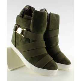 Baskets à bandes en caoutchouc F-215 Olive vert 3