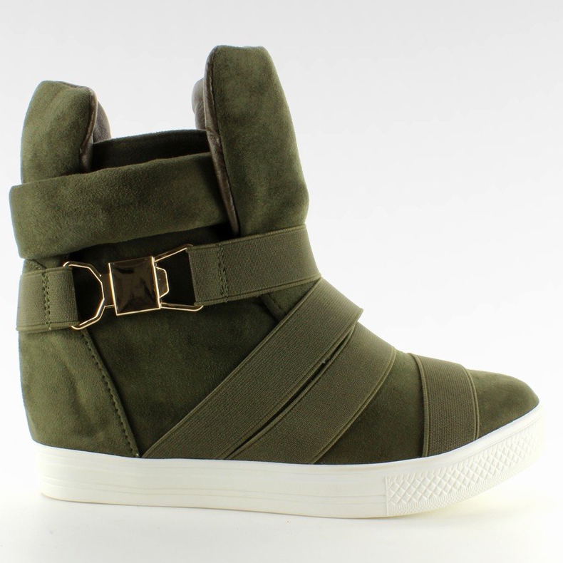 Baskets à bandes en caoutchouc F-215 Olive vert 1