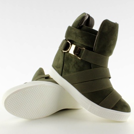 Baskets à bandes en caoutchouc F-215 Olive vert 4