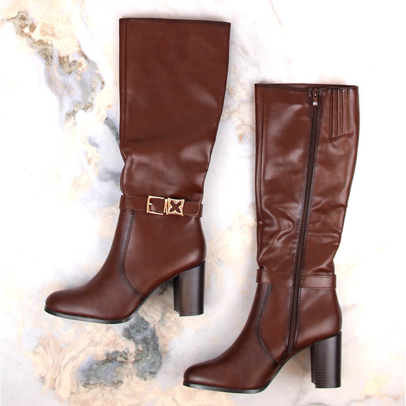 Bottes marron isolées pour femmes de Sergio Leone KZ103 brun 1 Bottes marron isolées pour femmes de Sergio Leone KZ103 brun 1