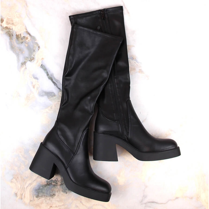 Noir Bottes isolées à talons hauts et plateforme Filippo DKZ4999 pour femme 1