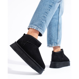 Bottines de neige basses femme Shelovet noires 1