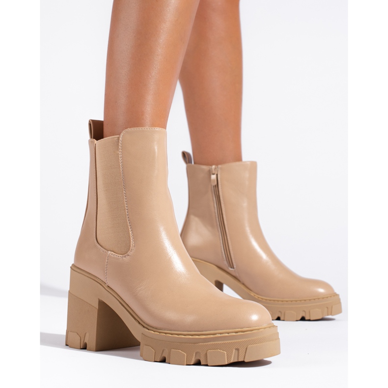 Bottines femme Shelovet, beige 1