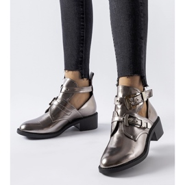 Bottines montantes métallisées foncées de Ritaldi argent 1 Bottines montantes métallisées foncées de Ritaldi argent 1