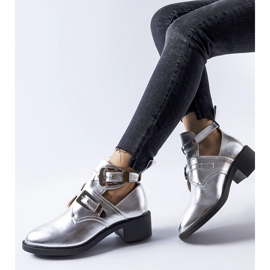 Bottines Ritaldi montantes métallisées brillantes argent 1 Bottines Ritaldi montantes métallisées brillantes argent 1