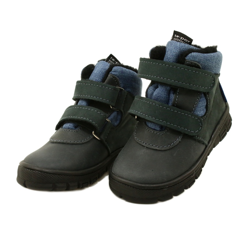 Bottines à membrane velcro TE-POR Mazurek 1360 bleu marine 3 Bottines à membrane velcro TE-POR Mazurek 1360 bleu marine 3