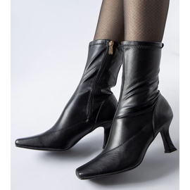 Bottines à talons bas Luisella noires 1