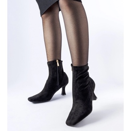 Bottines à talons bas Lucerne noires le noir 1