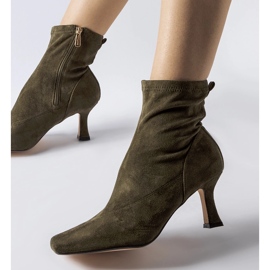 Bottines à talons bas Lucerne vertes 1