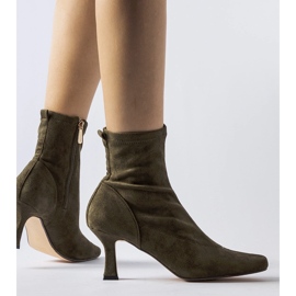 Bottines à talons bas Lucerne vertes 2