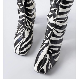 Bottines imitation zèbre Upland le noir 2