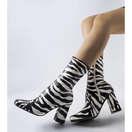 Bottines imitation zèbre Upland le noir 3