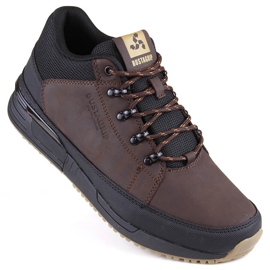 Chaussures de sport montantes pour hommes en cuir Bustagrip marron brun 1 Chaussures de sport montantes pour hommes en cuir Bustagrip marron brun 1