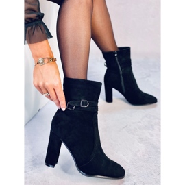 Dianes Bottines à talons en daim noir le noir 4